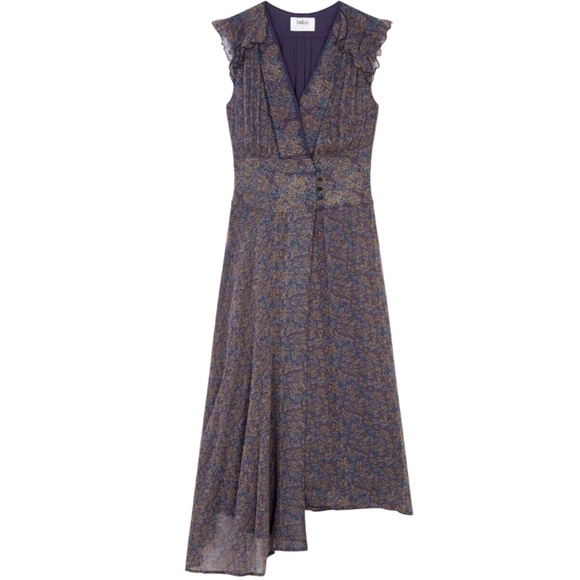 Ba&sh 'Meryl' Chiffon Soft Floral Print Dress Size S - MSRP $395 - NWT  -75% OFF - Picture 1 of 6